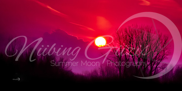 red sunrise